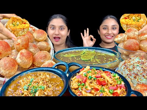 Super Spicy🌶️Panipuri Eating with Chatpatey and Spicy Chole|Spicy Phuchka Eating Challenge