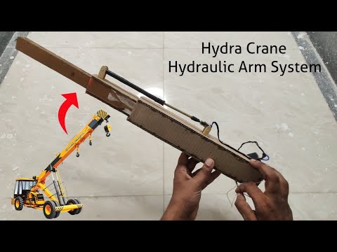 How To Make Hydra Crane Hydraulic Arm System From Cardboard| 100% Working