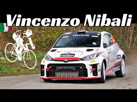 Vincenzo Nibali "Lo Squalo" Italian Cycling Champion at 2024 Monza Rally Show, Toyota GR Yaris R1T