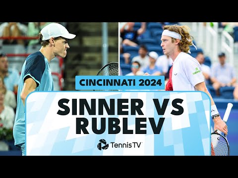 Jannik Sinner vs Andrey Rublev Rollercoaster Match Highlights | Cincinnati 2024