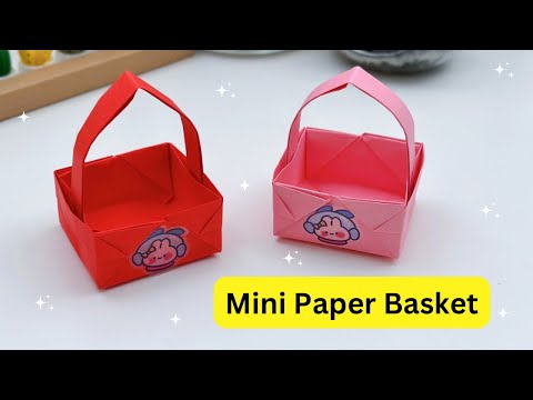 How To Make Easy Mini Paper BASKET For Kids / Paper Craft / KIDS crafts