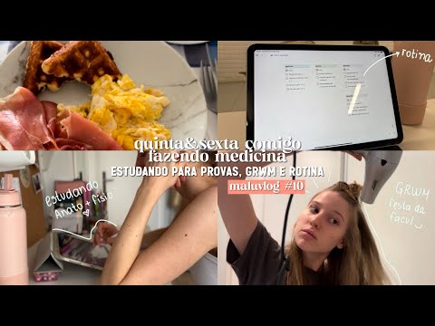 2 dias comigo fazendo medicina - anatomia, GRWM festa facul e rotina | maluvlog #10
