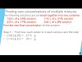 Mixing Solutions and Concentration