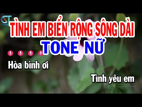Karaoke Tình Em Biển Rộng Sông Dài Tone Nữ ( Em ) Nhạc Sống Hay Nhất || Karaoke Tuấn Kiệt