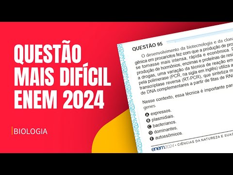 QUESTÃO DE BIOLOGIA MAIS DIFÍCIL DO ENEM 2024 | Proenem