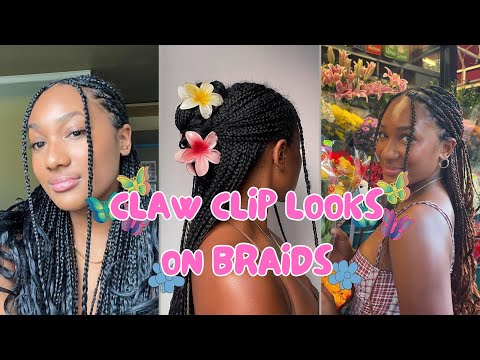 Claw Clip Looks on Braids