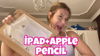 İpad 11.Nesil (A16) silver , Apple pencil USB-C aldımm Kutu Açılımı. Tuana Zeybek