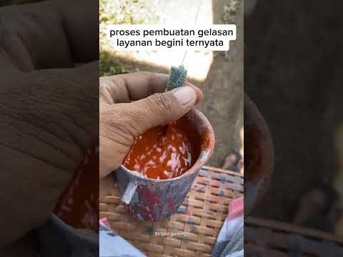 PROSES PEMBUATAN GELASAN LAYANGAN BEGINI TERNYATA #shorts