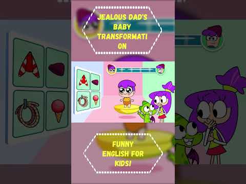Dad's Baby Transformation ๐ง๐ปโโ๏ธ๐ถ Funny English For Kids! #cartoon