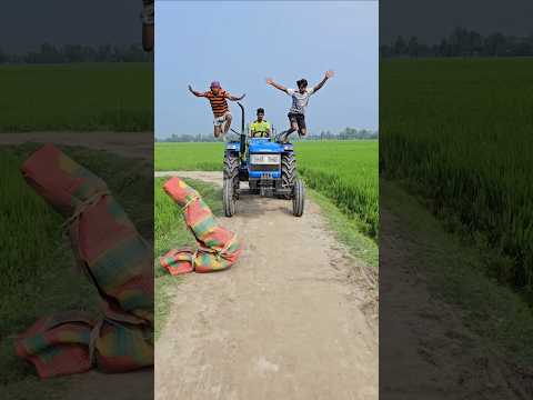 I don't know why two boys jumped from the tractor.