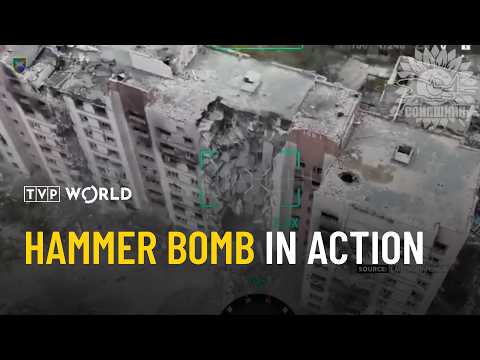 YouTube video thumbnail: Ukrainian jet Destroys Russian Drone hub With Hammer Bomb