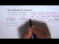Solving Quadratic Equations Concepts