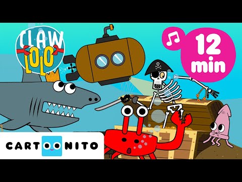 45-minutowa oceaniczna imprezka dla dzieci 🎵 | Zabawny taniec 🌊  | Clawlolo 🦀 | @CartoonitoPL