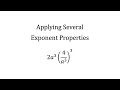 Simplifying Algebraic Expressions with Exponent Properties