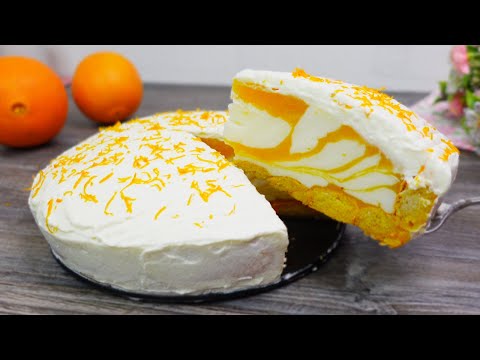 Nimm die Orangen und bereite ein köstliches Dessert zu in 10 Minuten! 🍊Keine Gelatine! kein backen!