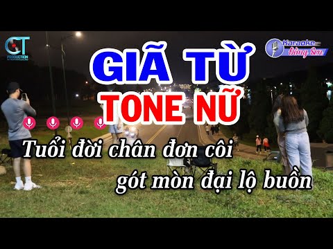 Karaoke Giã Từ Tone Nữ ( Em ) Nhạc Sống Mới || Đồng Sen Karaoke