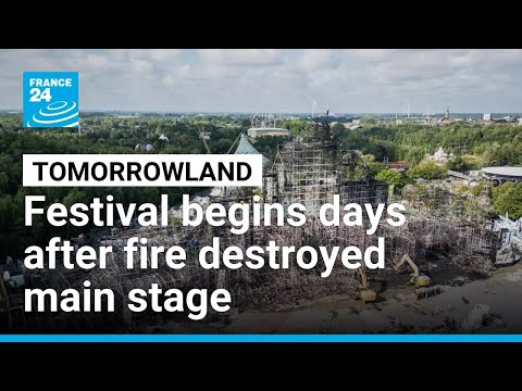 YouTube video thumbnail: Tomorrowland Festival Begins Days After Fire Destroyed Main Stage 