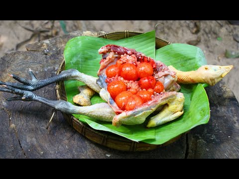 Cooking Red Chicken Egg Recipe - Grilled Chicken Red egg eat with Chili Sauce