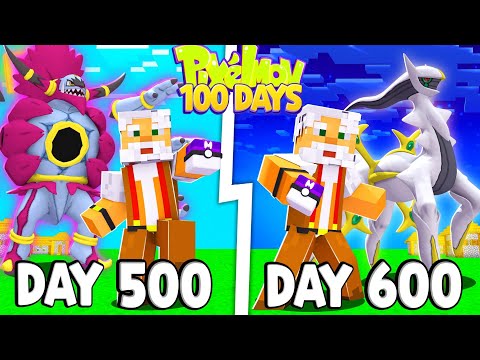Tóm Tắt 600 Ngày Minecraft Pixelmon Sinh Tồn Siêu Khó Triệu Hồi Đấng Sáng Tạo !!