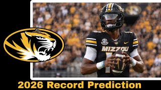 Missouri Tigers 2026 College Football Record Prediction 