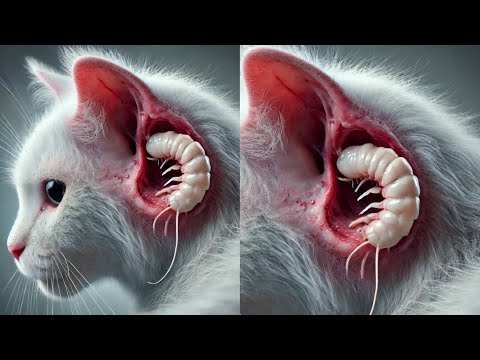 Huge Cuterebra Removed From Kitten's Head (Part 36)