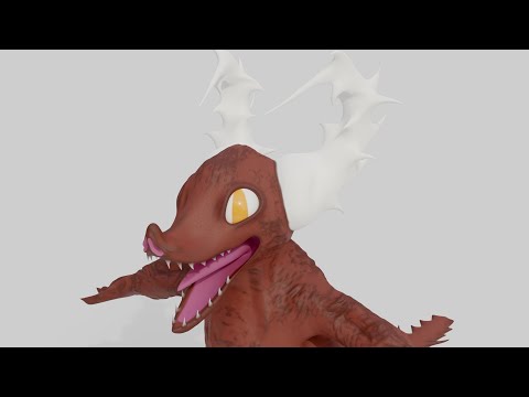 Weird creature #blender #3d #timelapse