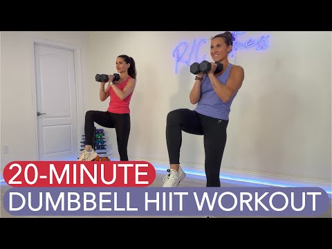 20-MINUTE DUMBBELL HIIT / QUICK & EFFECTIVE STRENGTH + CARDIO FAT BURNER / NO JUMPING MODIFICATIONS