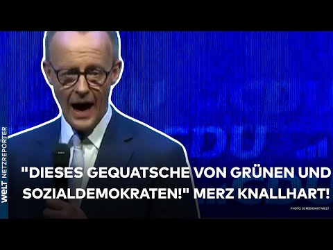 DEUTSCHLAND: Wahltag! "Dieses Gequatsche von Grünen und Sozialdemokraten!" CDU-Chef Merz giftet