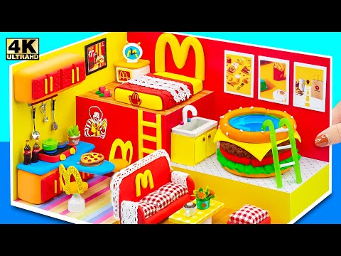 I Build a McDonald's Playhouse: Creative Decor Tips with Cardboard & Polymer Clay ❤️ Miniature House