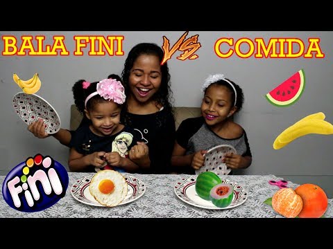 BALA FINI VS COMIDA DE VERDADE !! MARYANE ALMEIDA