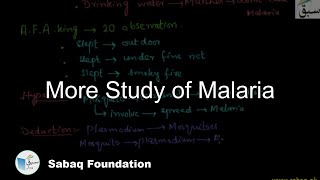 More on Study of Malaria