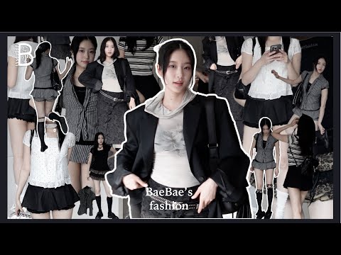 ENG) [아랫배] 스왈이 여름신상🩶 무채색+ 내가 좋아하는 무드로 일주일 코디 OOTD VLOG/ 예쁜 반팔티 추천! What I wear in a week