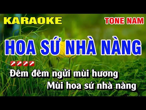 Karaoke Hoa Sứ Nhà Nàng Tone Nam Nhạc Sống | Nguyễn Linh