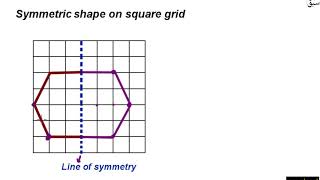 Symmetric shapes on square grid