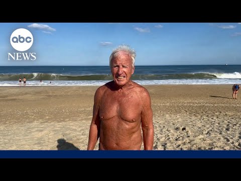 YouTube video thumbnail: David Muir Shares Story of New Jersey Lifeguard Who Set Guinness World Record