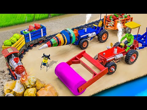 top the most creative diy miniature farm diorama | How rescue tractors stuck on thorny roads