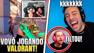 TCK PASSOU MAL DE RIR COM TRETA DO FURQ NA RANKED! NUUH ENSINOU A VOVÓ JOGAR VALORANT - CLIPS