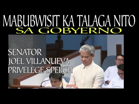 NAKAKAIYAK NA PREVILEGE SPEECH NI SEN. JOEL VILLANUEVA Kaugnay sa FLOOD CONTROL