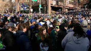 Seahawks Super Bowl Victory Parade underway in downtown Seattle