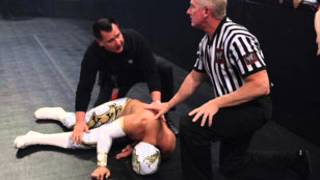 Sincara Injured at WWE August 23 2013 8/23/13