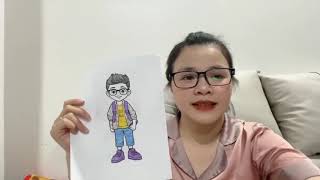Coloring the handsome boy in stylish clothes  | Trang Coloring