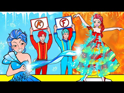 [🐾paper dolls🐾] Poor Frozen Elsa vs Sinister Fire Princess | Rapunzel Family 놀이 종이