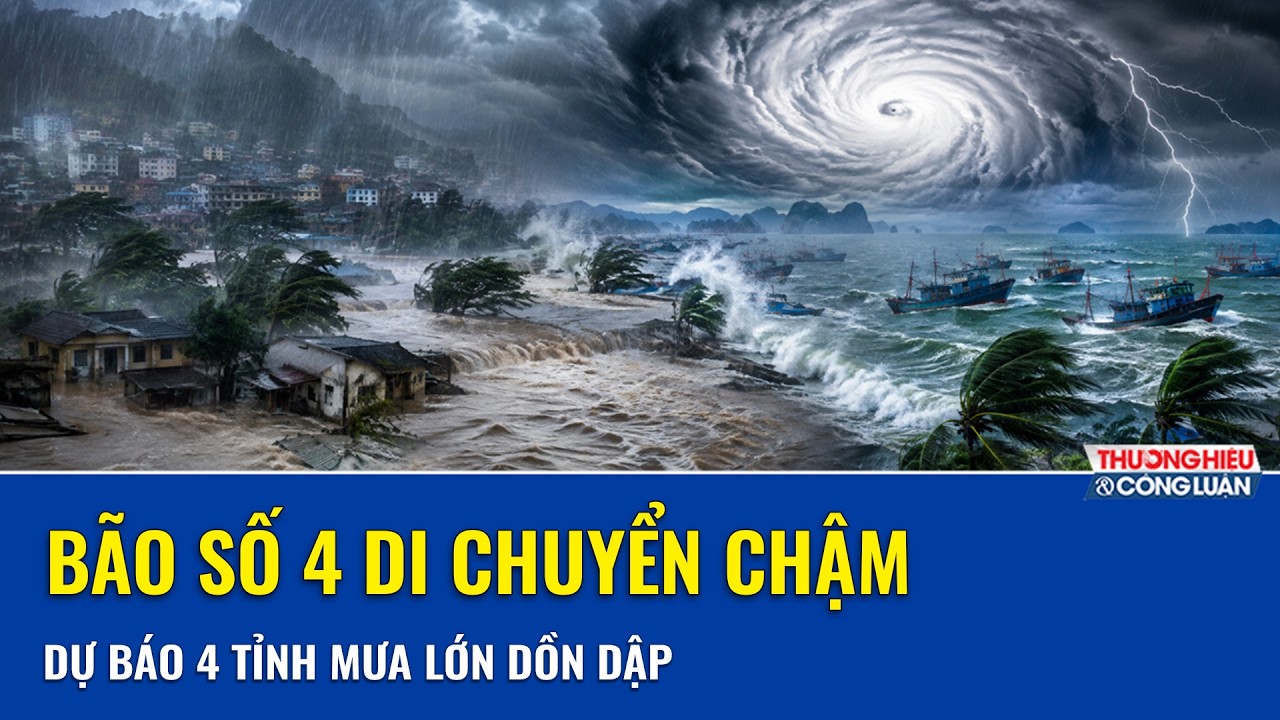 Bão số 4 di chuyển chậm, “ổ mưa” bất ngờ dồn xuống đồng bằng Bắc Bộ, dự báo 4 tỉnh hứng mưa lớn