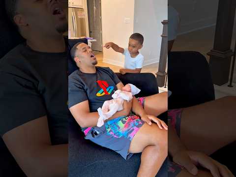 Son tells mom DAD is sleeping with the baby #shorts