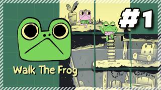 【カエルの散歩｜Walk The Frog】＃1｜付箋をつなぎ合わせて、親友のもとへ帰ろうね。かわいいパズルアドベンチャー！【実況】