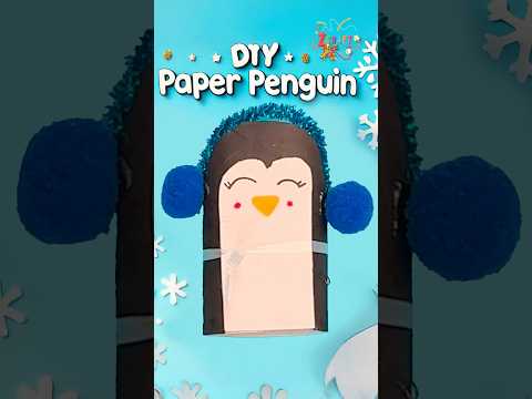 DIY Paper Penguin Craft 🐧 | Easy craft to do at home #diy #craft #craftyfun #kids
