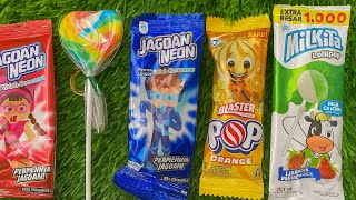 Satisfying Video Unboxing GIANT Rainbow Lollipops Candy With Yummy Sweets Cutting ASMR