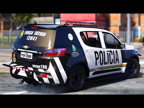 PERSEGUIÇÃO + ABORDAGEM FORÇA TÁTICA PMCE | GTA 5 POLICIAL