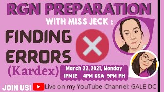 RGN PREPARATION WITH JECK : FINDING ERRORS