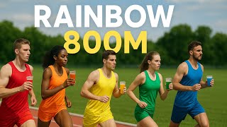 Sprinters version of the Beer Mile | Rainbow 800m 🌈 to finish the season